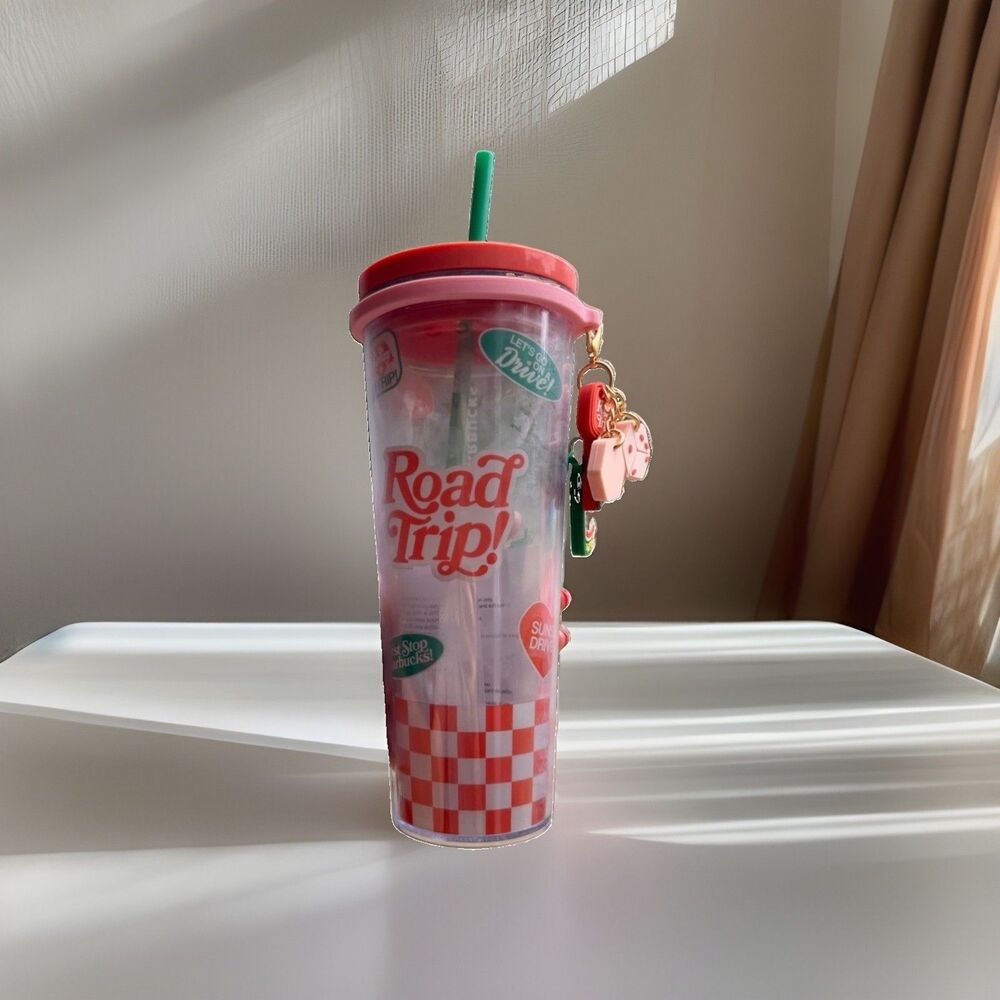 Starbucks x Dandy Road Trip Cold Cup Tumbler w/Charms Limited Edition NEW!